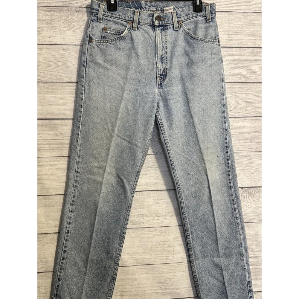 Levi's 505 Regular Fit Straight Leg Jeans 32x30 Light Wash Blue